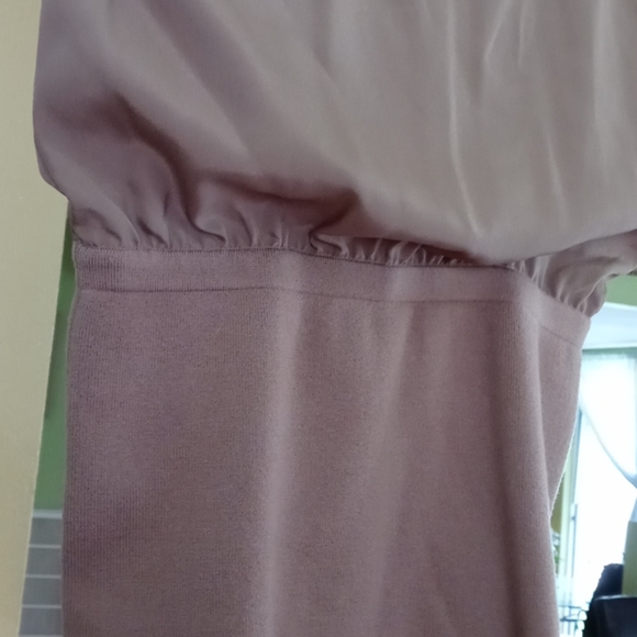 Vince Camuto Tan Knit Woven Mini Dress NWT Size S - Picture 5 of 7